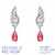 Picture of Great Value Red Platinum Plated Dangle Earrings with Full Guarantee