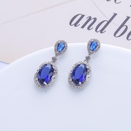 Picture of Eye-Catching Blue Big Dangle Earrings with Member Discount