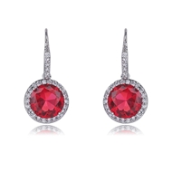 Picture of Charming Red Platinum Plated Dangle Earrings As a Gift