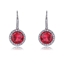 Show details for Charming Red Platinum Plated Dangle Earrings As a Gift
