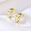Show details for Hypoallergenic Gold Plated Dubai Stud Earrings with Easy Return
