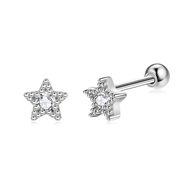 Picture of Inexpensive Platinum Plated Cubic Zirconia Stud Earrings from Reliable Manufacturer