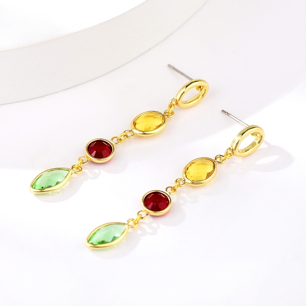 Picture of Recommended Colorful Platinum Plated Dangle Earrings with Member Discount