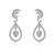 Picture of Hot Selling White Platinum Plated Dangle Earrings with No-Risk Refund