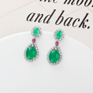 Picture of Recommended Green Platinum Plated Dangle Earrings from Top Designer