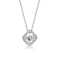 Picture of Sparkling Small Platinum Plated Pendant Necklace