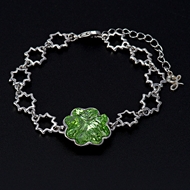 Picture of Pretty Platinum Plated Green Bracelets