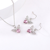 Show details for Nickel Free Platinum Plated Purple 2 Piece Jewelry Set with No-Risk Refund Show details for Nickel Free Platinum Plated Purple 2 Piece Jewelry Set with No-Risk Refund