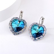 Show details for New Swarovski Element Blue Small Hoop Earrings Show details for New Swarovski Element Blue Small Hoop Earrings