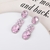 Picture of Platinum Plated Cubic Zirconia Dangle Earrings from Certified Factory