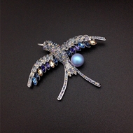 Show details for Designer Platinum Plated Swarovski Element Brooche for Female