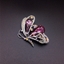 Show details for Platinum Plated Small Brooche with Worldwide Shipping