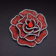 Show details for Impressive Red Gunmetal Plated Brooche with Easy Return Show details for Impressive Red Gunmetal Plated Brooche with Easy Return