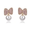 Show details for Copper or Brass Pink Dangle Earrings with Worldwide Shipping