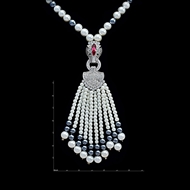 Picture of The Best Discount Cubic Zirconia Platinum Plated Long Chain>20 Inches