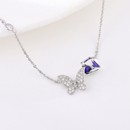 Show details for Featured Blue Swarovski Element Short Chain Necklace with Full Guarantee Show details for Featured Blue Swarovski Element Short Chain Necklace with Full Guarantee