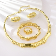 Show details for Top Big Gold Plated 4 Piece Jewelry Set