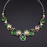 Show details for Filigree Big Green Short Chain Necklace Show details for Filigree Big Green Short Chain Necklace