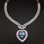 Show details for Need-Now Purple Swarovski Element Short Chain Necklace Factory Direct