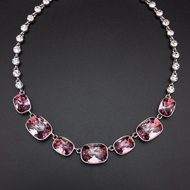 Show details for Low Cost Platinum Plated Swarovski Element Short Chain Necklace with Price Show details for Low Cost Platinum Plated Swarovski Element Short Chain Necklace with Price