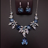 Show details for Zinc Alloy Platinum Plated 2 Piece Jewelry Set in Flattering Style Show details for Zinc Alloy Platinum Plated 2 Piece Jewelry Set in Flattering Style