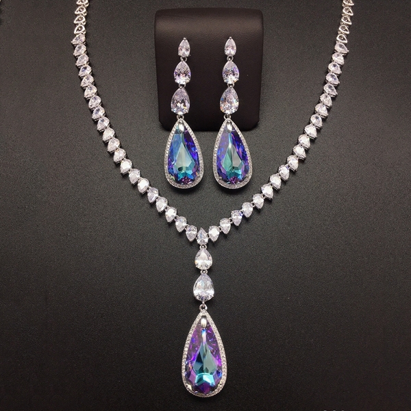 Picture of Amazing Swarovski Element Big 2 Piece Jewelry Set