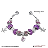 Picture of Platinum Plated Purple Fashion Bangle with Beautiful Craftmanship