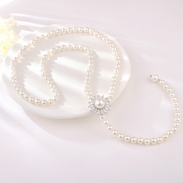 Picture of Hot Selling White Platinum Plated Y Necklace from Top Designer