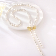 Show details for Inexpensive Gold Plated White Y Necklace from Reliable Manufacturer Show details for Inexpensive Gold Plated White Y Necklace from Reliable Manufacturer