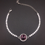 Show details for Fashion Swarovski Element Purple Fashion Bracelet Show details for Fashion Swarovski Element Purple Fashion Bracelet