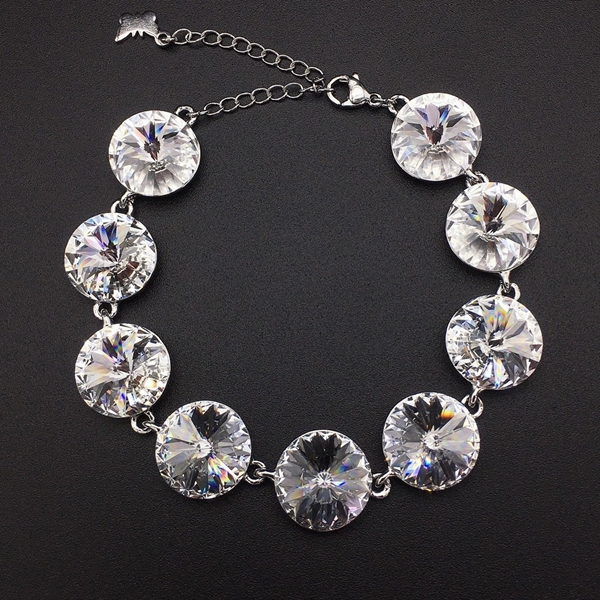 Picture of Staple Swarovski Element White Fashion Bracelet