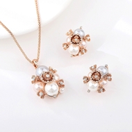 Picture of Sparkly Casual Gold Plated Necklace and Earring Set