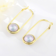 Picture of Nice Artificial Pearl Gold Plated Dangle Earrings