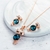 Picture of Delicate Artificial Crystal Rose Gold Plated 2 Piece Jewelry Set