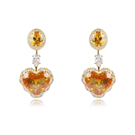 Picture of Fancy Big Yellow Dangle Earrings