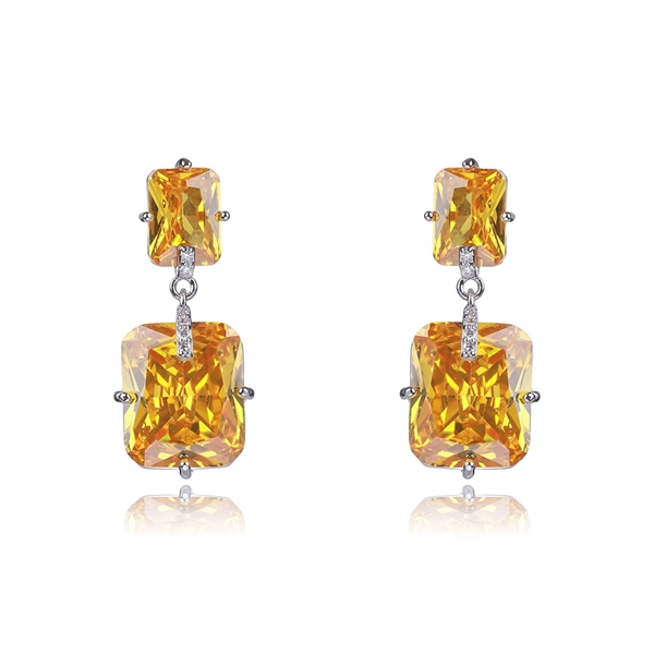 Picture of Charming Yellow Luxury Dangle Earrings As a Gift