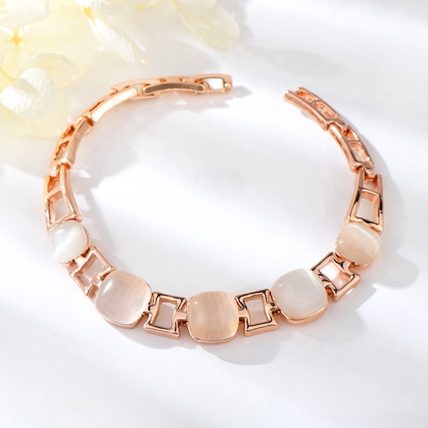 Picture of Inexpensive Rose Gold Plated Opal Fashion Bracelet for Girlfriend