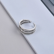 Picture of Designer Platinum Plated Zinc Alloy Adjustable Ring Online