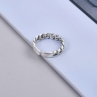 Picture of Eye-Catching Platinum Plated Small Adjustable Ring with Member Discount