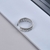 Picture of Good Quality Small Platinum Plated Adjustable Ring