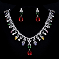 Show details for Reasonably Priced Platinum Plated Colorful 2 Piece Jewelry Set from Reliable Manufacturer Show details for Reasonably Priced Platinum Plated Colorful 2 Piece Jewelry Set from Reliable Manufacturer
