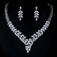 Show details for Trendy Platinum Plated Copper or Brass 2 Piece Jewelry Set with No-Risk Refund Show details for Trendy Platinum Plated Copper or Brass 2 Piece Jewelry Set with No-Risk Refund