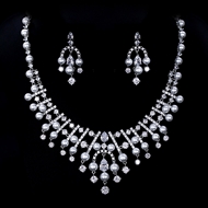 Show details for Cheap Platinum Plated Luxury 2 Piece Jewelry Set From Reliable Factory Show details for Cheap Platinum Plated Luxury 2 Piece Jewelry Set From Reliable Factory