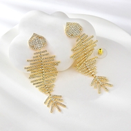 Show details for Fashion Cubic Zirconia Gold Plated Dangle Earrings Show details for Fashion Cubic Zirconia Gold Plated Dangle Earrings