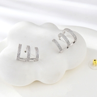 Show details for Sparkling Big Platinum Plated Dangle Earrings Show details for Sparkling Big Platinum Plated Dangle Earrings