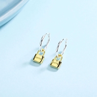 Picture of Low Cost Multi-tone Plated 925 Sterling Silver Dangle Earrings with Low Cost