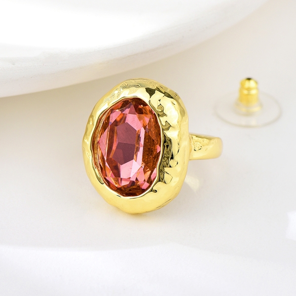 Picture of Bulk Gold Plated Pink Fashion Ring Exclusive Online