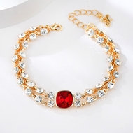 Show details for Rose Gold Plated Red Fashion Bracelet at Great Low Price Show details for Rose Gold Plated Red Fashion Bracelet at Great Low Price