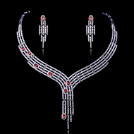 Show details for Great Value Red Platinum Plated 2 Piece Jewelry Set with Member Discount Show details for Great Value Red Platinum Plated 2 Piece Jewelry Set with Member Discount
