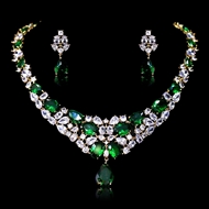 Show details for Brand New Green Cubic Zirconia 2 Piece Jewelry Set with Full Guarantee Show details for Brand New Green Cubic Zirconia 2 Piece Jewelry Set with Full Guarantee